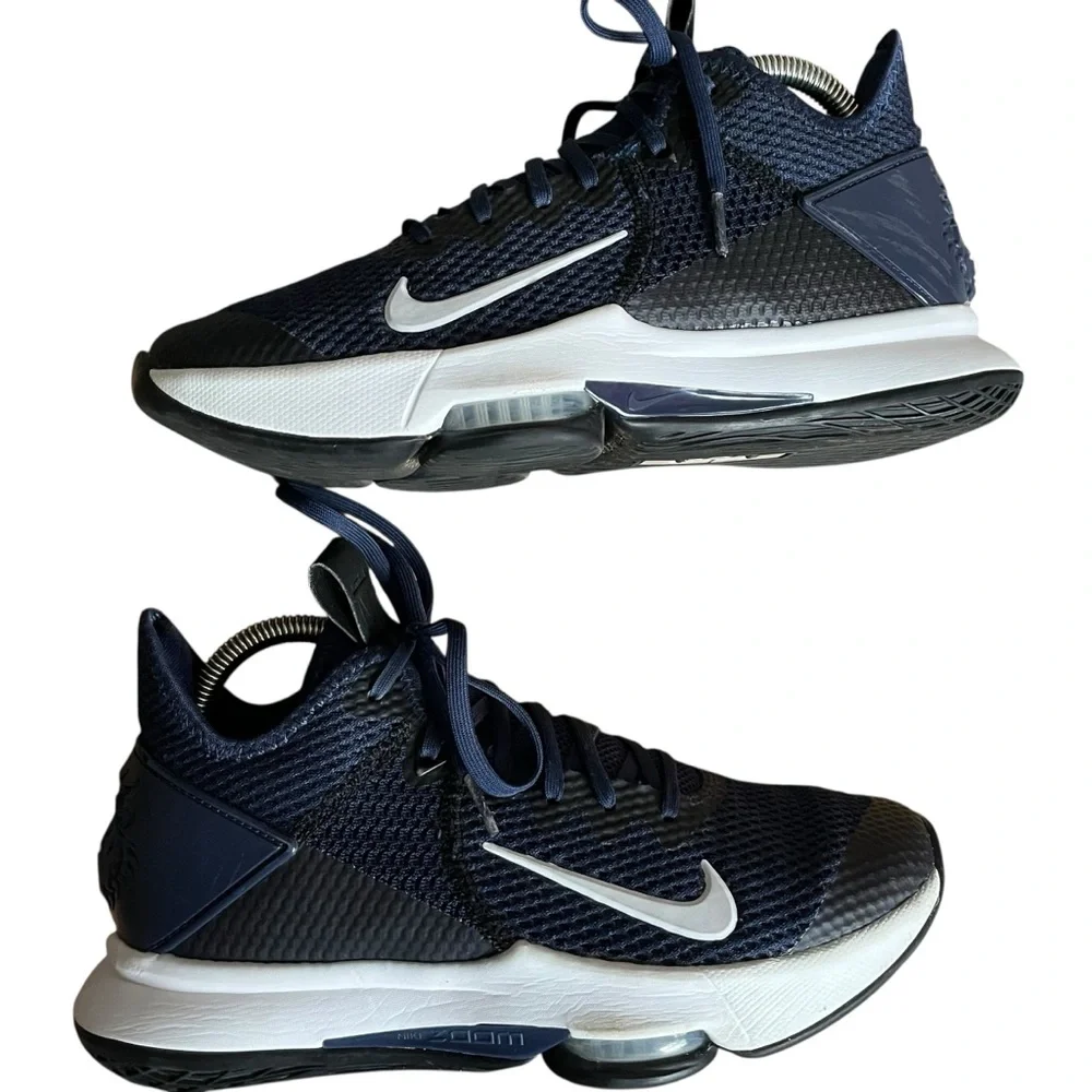 Nike LeBron Witness 4 TB Midnight Navy Blue Mens 7.5 Basketball Shoes CV4004-401
